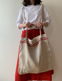 linen bag(red line)